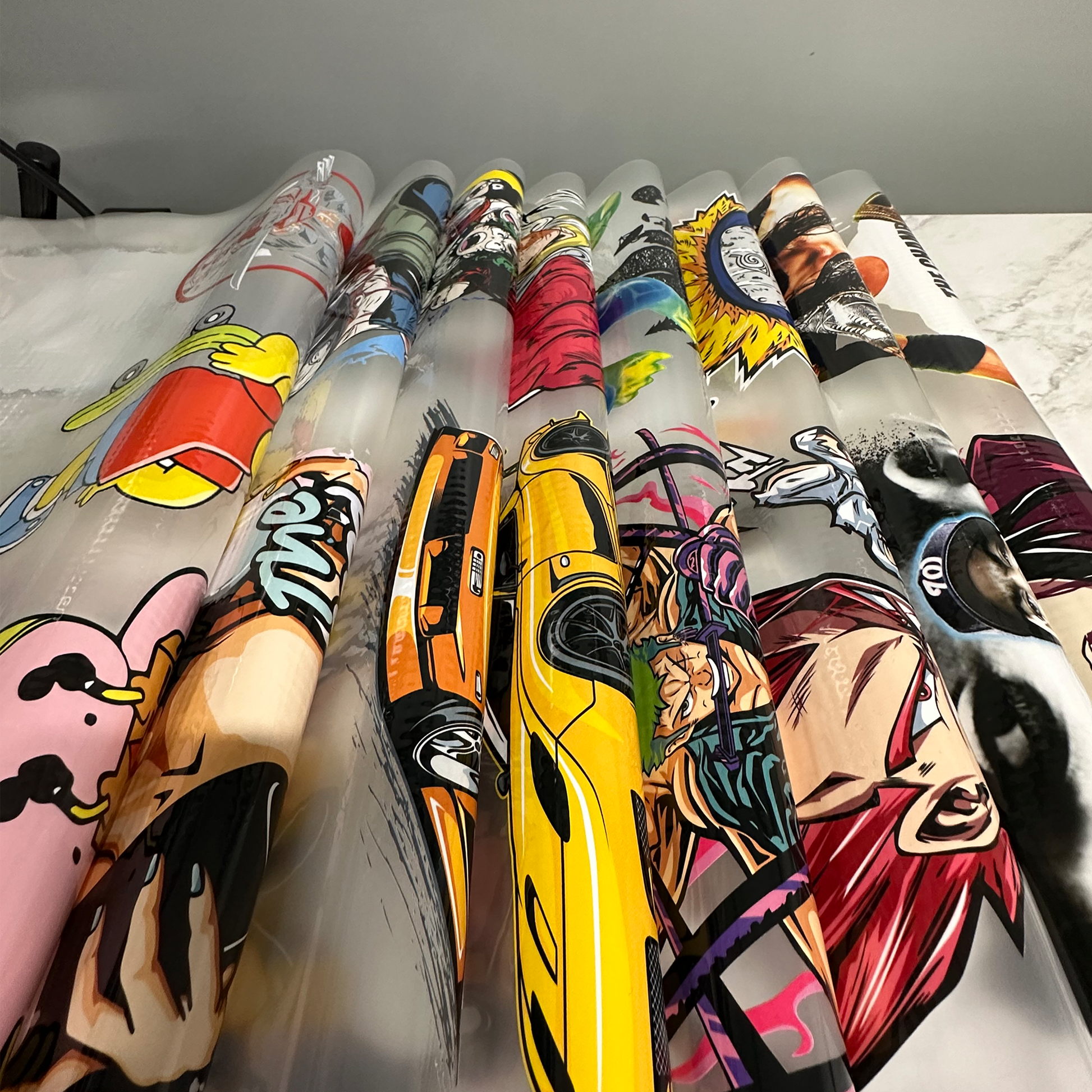 Custom DTF transfer sheets printed in New Zealand by Shinobi Transfers, ready for garment pressing.